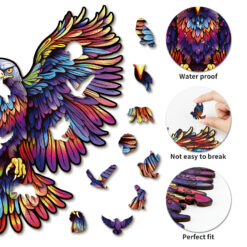 Alternative view of Mindful Wooden Jigsaw Puzzle – Soaring Eagle