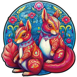 Mindful Wooden Jigsaw Puzzle – Squirrel Friends