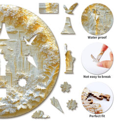 Alternative view of Mindful Wooden Jigsaw Puzzle – Statue of Liberty