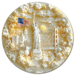 Mindful Wooden Jigsaw Puzzle – Statue of Liberty and Flag