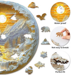 Alternative view of Mindful Wooden Jigsaw Puzzle – Sunrise in the East