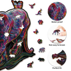 Alternative view of Mindful Wooden Jigsaw Puzzle – The Dazzing Panther