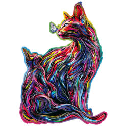 Mindful Wooden Jigsaw Puzzle – The Dazzing  Parent-Child Cat