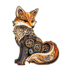Mindful Wooden Jigsaw Puzzle – 3D Gear fox