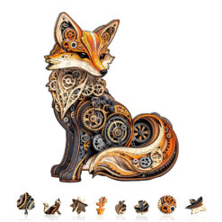 Alternative view of Mindful Wooden Jigsaw Puzzle – 3D Gear fox