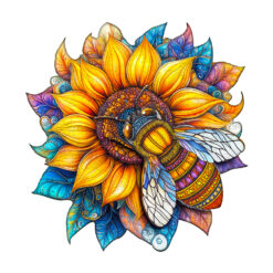 Mindful Wooden Jigsaw Puzzle –Bee in Bloom