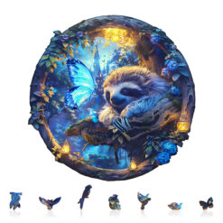 Alternative view of Mindful Wooden Jigsaw Puzzle – Butterfly and Sloth-2