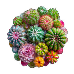 Mindful Wooden Jigsaw Puzzle – Cactus and Succulents
