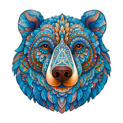 Mindful Wooden Jigsaw Puzzle –Colorful bear