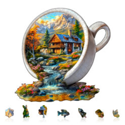 Alternative view of Mindful Wooden Jigsaw Puzzle – Cup of Serenity
