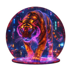 Mindful Wooden Jigsaw Puzzle –Cyberpunk tiger