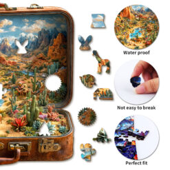 Alternative view of Mindful Wooden Jigsaw Puzzle – Desert Journey