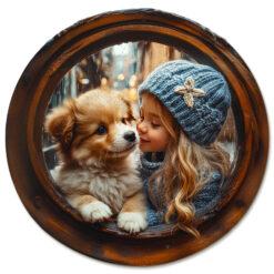 Mindful Wooden Jigsaw Puzzle – dog and child