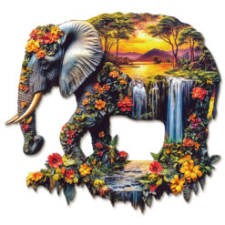 Mindful Wooden Jigsaw Puzzle – Elephant Eden