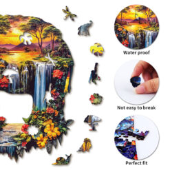 Alternative view of Mindful Wooden Jigsaw Puzzle – Elephant Eden