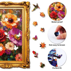 Alternative view of Mindful Wooden Jigsaw Puzzle – Gorgeous Decorative Blooms