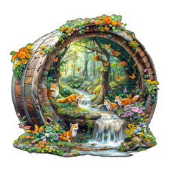 Mindful Wooden Jigsaw Puzzle – Happy foxes-1