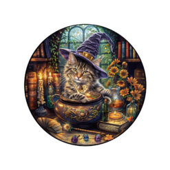 Mindful Wooden Jigsaw Puzzle – Magic Feline