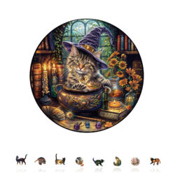 Alternative view of Mindful Wooden Jigsaw Puzzle – Magic Feline