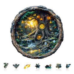 Alternative view of Mindful Wooden Jigsaw Puzzle – Magic time tree