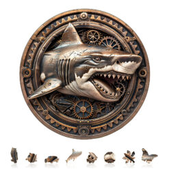 Alternative view of Mindful Wooden Jigsaw Puzzle –Mechanical Shark-2