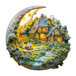 Mindful Wooden Jigsaw Puzzle – Moonlight Garden-2