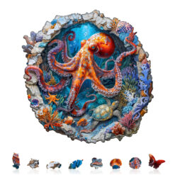 Alternative view of Mindful Wooden Jigsaw Puzzle – Octopus Haven