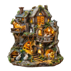 Mindful Wooden Jigsaw Puzzle – Rabbit's Tree House