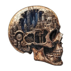 Mindful Wooden Jigsaw Puzzle –Skull City