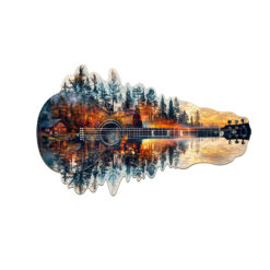 Mindful Wooden Jigsaw Puzzle – Sunset guitar