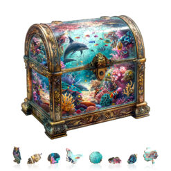 Alternative view of Mindful Wooden Jigsaw Puzzle – Treasure Chest Ocean-3