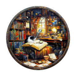 Mindful Wooden Jigsaw Puzzle – Whiskers Library-1