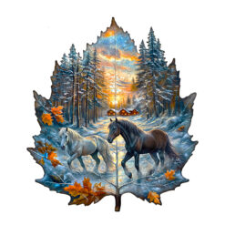 Mindful Wooden Jigsaw Puzzle – Winter of the stallion