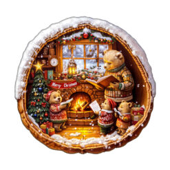 Mindful Wooden Jigsaw Puzzle – Brown Bear House