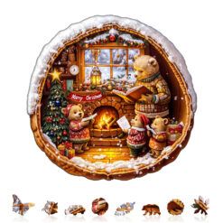 Alternative view of Mindful Wooden Jigsaw Puzzle – Brown Bear House