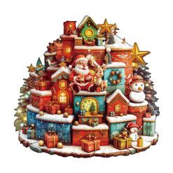 Mindful Wooden Jigsaw Puzzle – Christmas gift house