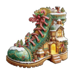 Mindful Wooden Jigsaw Puzzle – Christmas Snow Boot Hut