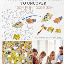 Alternative view of Mindful Wooden Jigsaw Puzzle –Coin Art