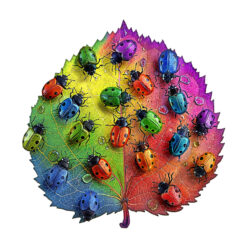 Mindful Wooden Jigsaw Puzzle – Colorful ladybug