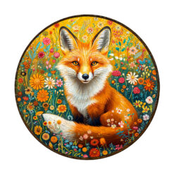 Mindful Wooden Jigsaw Puzzle – Fantasy Garden Guardian-Fox