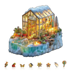 Alternative view of Mindful Wooden Jigsaw Puzzle – Glacier greenhouse