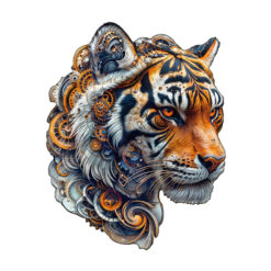 Mindful Wooden Jigsaw Puzzle –Golden mechanical tiger