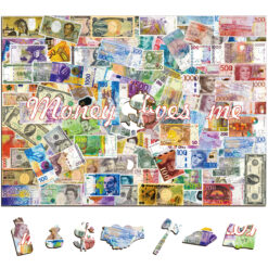 Alternative view of Mindful Wooden Jigsaw Puzzle –Money  loves  me