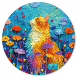Mindful Wooden Jigsaw Puzzle – Scratching Cat