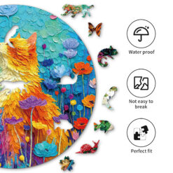 Alternative view of Mindful Wooden Jigsaw Puzzle – Scratching Cat