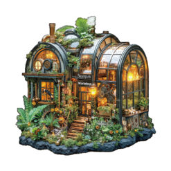 Mindful Wooden Jigsaw Puzzle – Steampunk greenhouse