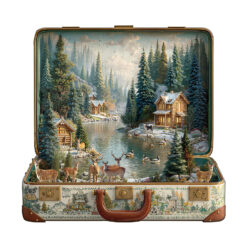 Mindful Wooden Jigsaw Puzzle – Suitcase scenery-Nordic forest