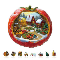 Alternative view of Mindful Wooden Jigsaw Puzzle – Tomato Winter Farm