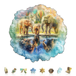Alternative view of Mindful Wooden Jigsaw Puzzle – Mammoth—My wish