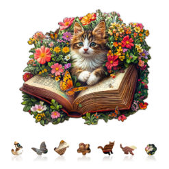 Alternative view of Mindful Wooden Jigsaw Puzzle – Meow Stories